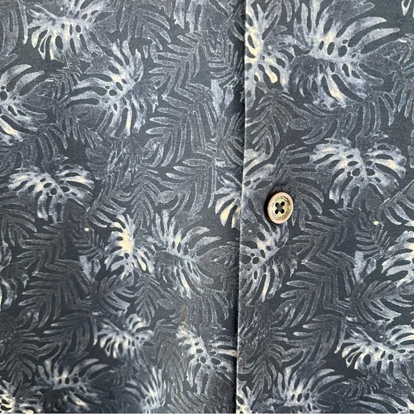 Bugatchi men's size medium 8 Way  Stretch leaf blue all over print - Picture 6 of 10